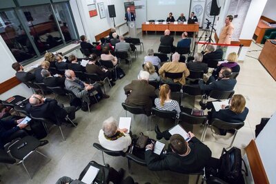 Konferencja naukowa „Narody okupowanej Europy wobec Zagłady Żydów” – Warszawa, 6–8 grudnia 2017. Fot. Sławomir Kasper (IPN)