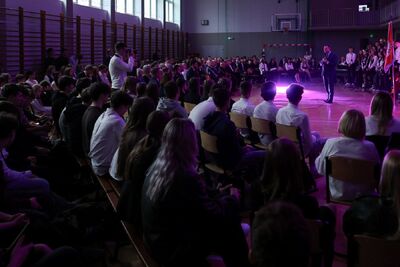 Prezes IPN na spotkaniu z młodzieżą – Chełm, 12 listopada 2024. Fot. Mikołaj Bujak (IPN)