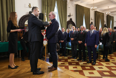 Uroczystość wręczenia odznaczeń Krzyża Wolności i Solidarności byłym działaczom opozycji niepodległościowej z lat 1956–1989 – Warszawa, 13 grudnia 2024. Fot. Mikołaj Bujak (IPN)