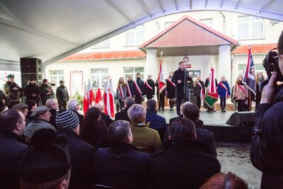 Stróża ma dla stulecia odzyskania niepodległości wymiar szczególny – mówił prezydent. Fot. Sławomir Kasper (IPN)