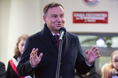 Dziękuję za to, że jesteście tutaj, że pamiętacie – podkreślił prezydent. Fot. Sławomir Kasper (IPN)