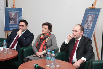 Prezentacja dwóch pierwszych tomów zapisków „Pro memoria” prymasa Stefana Wyszyńskiego – Warszawa, 12 grudnia 2017. Fot. Piotr Życieński (IPN)