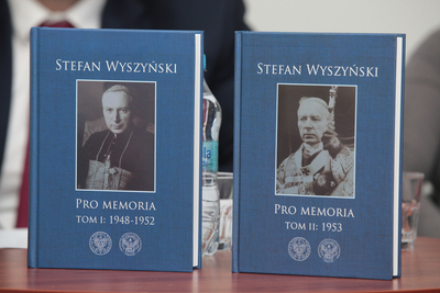 Prezentacja dwóch pierwszych tomów zapisków „Pro memoria” prymasa Stefana Wyszyńskiego – Warszawa, 12 grudnia 2017. Fot. Piotr Życieński (IPN)