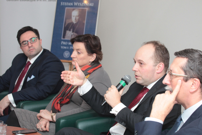 Prezentacja dwóch pierwszych tomów zapisków „Pro memoria” prymasa Stefana Wyszyńskiego – Warszawa, 12 grudnia 2017. Fot. Piotr Życieński (IPN)