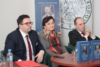 Prezentacja dwóch pierwszych tomów zapisków „Pro memoria” prymasa Stefana Wyszyńskiego – Warszawa, 12 grudnia 2017. Fot. Piotr Życieński (IPN)