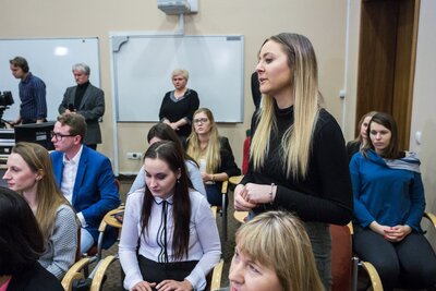 Podpisanie umowy z Wyższą Szkołą Kultury Społecznej i Medialnej w Toruniu – 15 grudnia 2017. Fot. Sławomir Kasper (IPN)