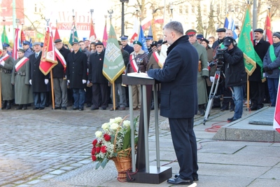 Przemawia Marszałek Marek Woźniak – Poznań, 27 grudnia 2017. Fot. Jan Kołodziejski