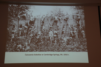 Wykład Teofila Lachowicza „Wychodźstwo polskie w Ameryce na rzecz niepodległości Polski w latach 1914–1920” – 23 stycznia 2018. Fot. Piotr Życieński (IPN)