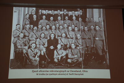 Wykład Teofila Lachowicza „Wychodźstwo polskie w Ameryce na rzecz niepodległości Polski w latach 1914–1920” – 23 stycznia 2018. Fot. Piotr Życieński (IPN)