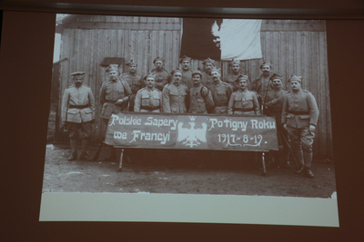 Wykład Teofila Lachowicza „Wychodźstwo polskie w Ameryce na rzecz niepodległości Polski w latach 1914–1920” – 23 stycznia 2018. Fot. Piotr Życieński (IPN)