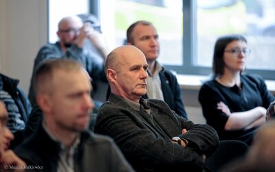 Wykład Teofila Lachowicza „Wychodźstwo polskie w Ameryce na rzecz niepodległości Polski w latach 1914–1920” – 23 stycznia 2018. Fot. Marcin Jurkiewicz (IPN)