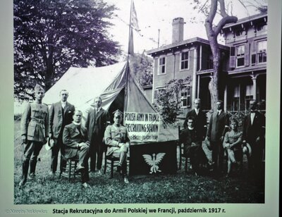 Wykład Teofila Lachowicza „Wychodźstwo polskie w Ameryce na rzecz niepodległości Polski w latach 1914–1920” – 23 stycznia 2018. Fot. Marcin Jurkiewicz (IPN)