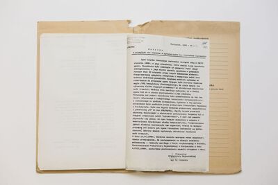 Notatka z przeglądu akt ws. ks. Stanisława Suchowolca (fragment akt)