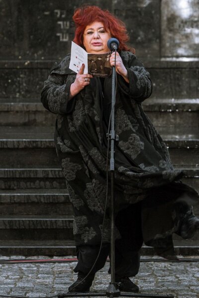 Uroczystości pod pomnikiem Bohaterów Getta w Warszawie – 29 stycznia 2018. Fot. Sławomir Kasper (IPN)