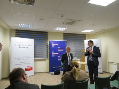 Wizyta delegacji IPN w Ambasadzie Polskiej w Mińsku. Prof. Włodzimierz Suleja i dr Jarosław Szarek – 29 stycznia 2018