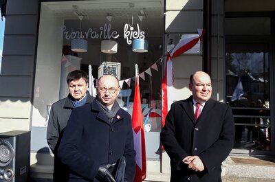 Odsłonięcie tablicy upamiętniającej polskich dyplomatów Juliusza Kühla i Konstantego Rokickiego – Berno (Szwajcaria), 12 lutego 2018