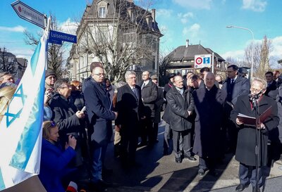 Odsłonięcie tablicy upamiętniającej polskich dyplomatów Juliusza Kühla i Konstantego Rokickiego – Berno (Szwajcaria), 12 lutego 2018