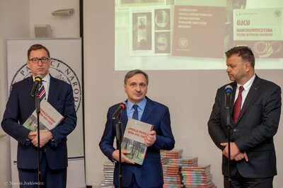 Konferencja prasowa IPN i MEN na temat „Operacji polskiej" NKWD. Maciej Kopeć, podsekretarz stanu w MEN – 13 lutego 2018. Marcin Jurkiewicz (IPN)