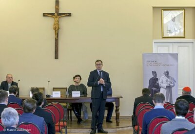 Konferencja naukowa „Biskupi w rzeczywistości politycznej Polski pod rządami komunistów” – Warszawa, 14 lutego 2018. Fot. Marcin Jurkiewicz (IPN)