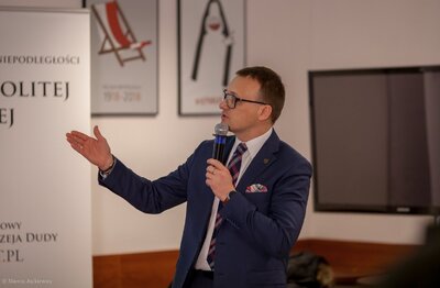 Prezentacja wirtualnego projektu IPN „Mapa Miejsc Pamięci Narodowej” – Warszawa, 26 lutego 2018. Fot. Marcin Jurkiewicz (IPN)