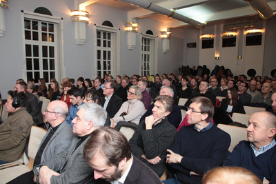 Dyskusja wokół książki Władysława Kołacińskiego „Między młotem a swastyką” – Warszawa, 27 lutego 2018. Fot. Piotr Życieński (IPN)