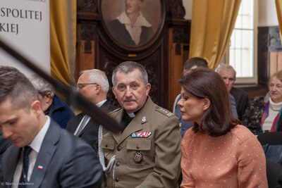 Prezentacja nowych znaczków pocztowych z serii „Ryngrafy Żołnierzy Wyklętych” – 28 lutego 2018. Fot. Marcin Jurkiewicz (IPN)