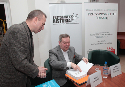 Spotkanie poświęcone książce Dariusza Jarosińskiego „Ta nasza wolność. Reportaże historyczne” oraz „Biuletynowi IPN” 3/2018. Fot. Piotr Życieński (IPN)