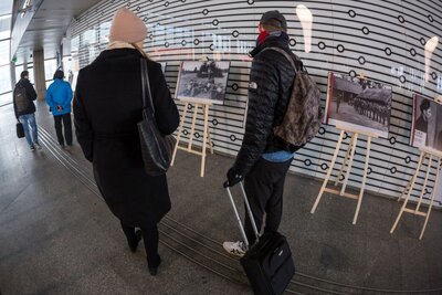 Wystawa IPN „Czas Niezłomnych" na Dworcu Centralnym w Warszawie – 1 marca 2018. Fot. Sławomir Kasper (IPN)