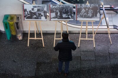 Wystawa IPN „Czas Niezłomnych" na Dworcu Centralnym w Warszawie – 1 marca 2018. Fot. Sławomir Kasper (IPN)