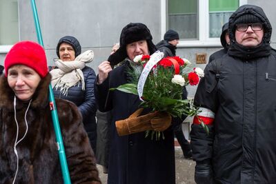 Uroczystości przy ulicy Strzeleckiej, gdzie mieściła się dawna siedziba NKWD/WUBP. Fot. Sławomir Kasper (IPN)