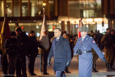 Uroczystość Narodowego Dnia Pamięci Żołnierzy Wyklętych na placu Piłsudskiego – Warszawa 1 marca 2018. Fot. Marcin Jurkiewicz (IPN)