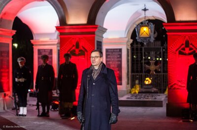 Uroczystość Narodowego Dnia Pamięci Żołnierzy Wyklętych na placu Piłsudskiego – Warszawa 1 marca 2018. Fot. Marcin Jurkiewicz (IPN)