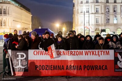 Uroczystość Narodowego Dnia Pamięci Żołnierzy Wyklętych na placu Piłsudskiego – Warszawa 1 marca 2018. Fot. Marcin Jurkiewicz (IPN)