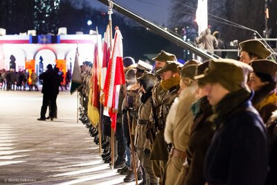 Uroczystość Narodowego Dnia Pamięci Żołnierzy Wyklętych na placu Piłsudskiego – Warszawa 1 marca 2018. Fot. Marcin Jurkiewicz (IPN)
