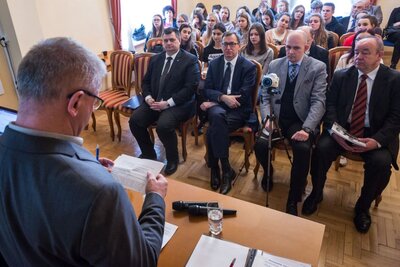 Sesja naukowa „Związek Polaków w Niemczech i jego członkowie w dwudziestoleciu międzywojennym i w czasie drugiej wojny światowej” – Opole, 5 marca 2018. Fot. Sławomir Kasper (IPN)