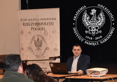 Wykład dr. hab. Karola Sacewicza pt. „Państwowotwórczy wysiłek przed listopadem 1918 r.” w ramach „Akademii Niepodległości” w Gietrzwałdzie – 5 lutego 2018