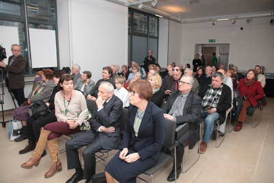 Otwarcie wystawy poświęconej Kazimierzowi i Jerzemu Żebrowskim, Żołnierzom Wyklętym – Warszawa, 12 marca – 7 kwietnia 2018. Fot. P. Życieński (IPN)