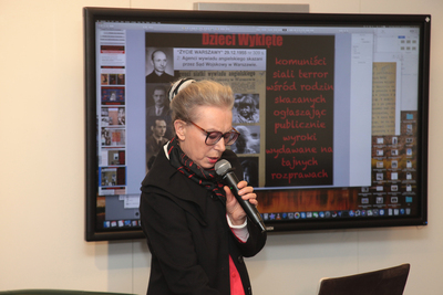 Wykład Bożysławy Robertson – Warszawa, 9 marca 2018. Fot. Piotr Życieński (IPN)