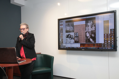 Wykład Bożysławy Robertson – Warszawa, 9 marca 2018. Fot. Piotr Życieński (IPN)