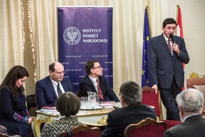 Dyskusja wokół publikacji Andrása Horyego „Martwa Placówka...” – Warszawa, 13 marca 2018. Fot. Sławomir Kasper (IPN)