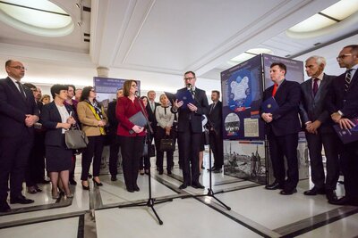 Otwarcie wystawy IPN „»Żegota« – Rada Pomocy Żydom” w Sejmie – 20 marca 2018. Fot. Sławek Kasper (IPN)