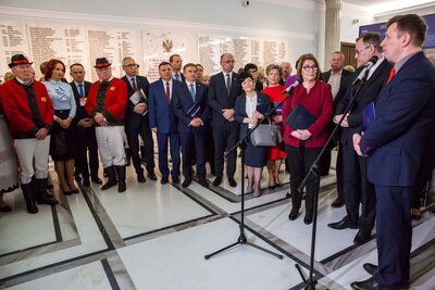 Otwarcie wystawy IPN „»Żegota« – Rada Pomocy Żydom” w Sejmie – 20 marca 2018. Fot. Sławek Kasper (IPN)