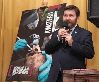 Promocja książki „Kwatera Ł. Wolność jest kuloodporna” na Rakowieckiej. Fot. Piotr Życieński (IPN)