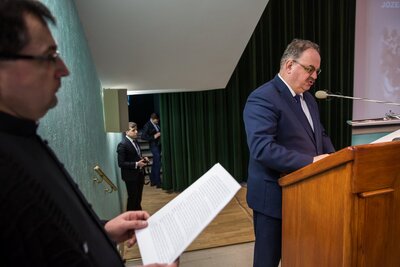 Sympozjum „Słudzy Boży Józef i Wiktoria Ulmowie z dziećmi – świadkowie wiary” – Przemyśl, 22 marca 2018. Fot. Sławek Kasper (IPN)