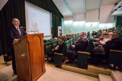 Sympozjum „Słudzy Boży Józef i Wiktoria Ulmowie z dziećmi – świadkowie wiary” – Przemyśl, 22 marca 2018. Fot. Sławek Kasper (IPN)