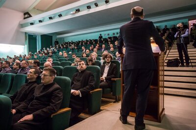 Sympozjum „Słudzy Boży Józef i Wiktoria Ulmowie z dziećmi – świadkowie wiary” – Przemyśl, 22 marca 2018. Fot. Sławek Kasper (IPN)