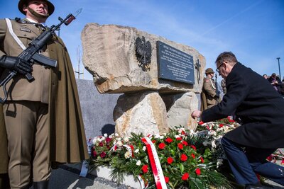 Uroczystości Narodowego Dnia Pamięci Polaków ratujących Żydów w Markowej – 24 marca 2018. Fot. Sławek Kasper (IPN)