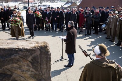 Uroczystości Narodowego Dnia Pamięci Polaków ratujących Żydów w Markowej – 24 marca 2018. Fot. Sławek Kasper (IPN)