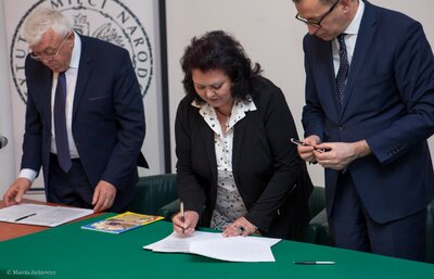 Podpisanie umów o współpracy z Państwowymi Archiwami Obwodowymi w Odessie, Winnicy i Chmielnickim – Warszawa, 26 marca 2018. Fot. Marcin Jurkiewicz (IPN)