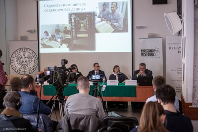 Podpisanie umów o współpracy z Państwowymi Archiwami Obwodowymi w Odessie, Winnicy i Chmielnickim – Warszawa, 26 marca 2018. Fot. Marcin Jurkiewicz (IPN)